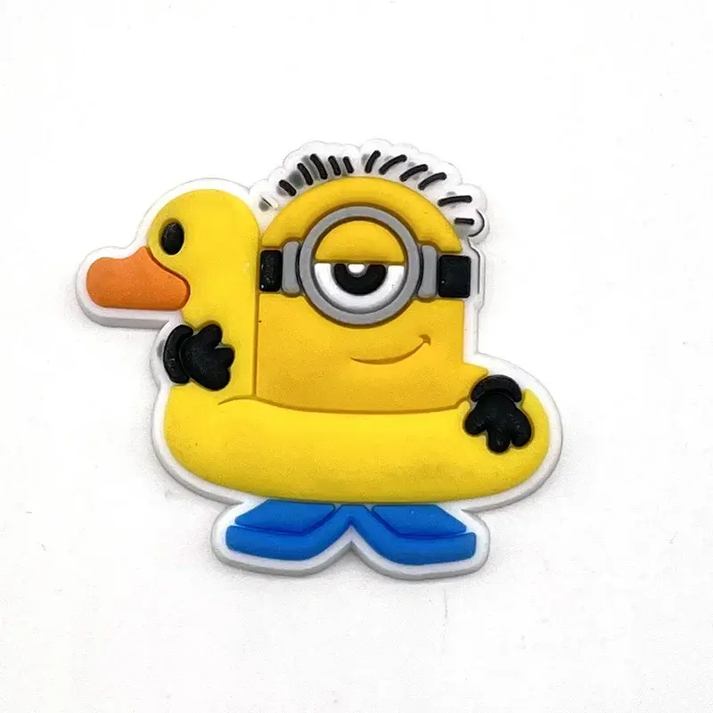 12PCS Minions Theme Pattern DIY Shoe Buckle Clogs Cartoon Beautiful Sandals Ornament Unisex Kids Party Birthday Gift Toy