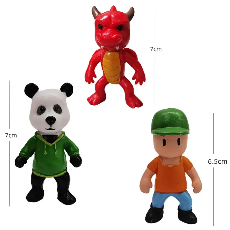 8pcs Stumble Guys Action Figure Kawaii Anime PVC Game Model Statue Set Multiplayer Type Collection Kid Birthday Xmas Gift Toy