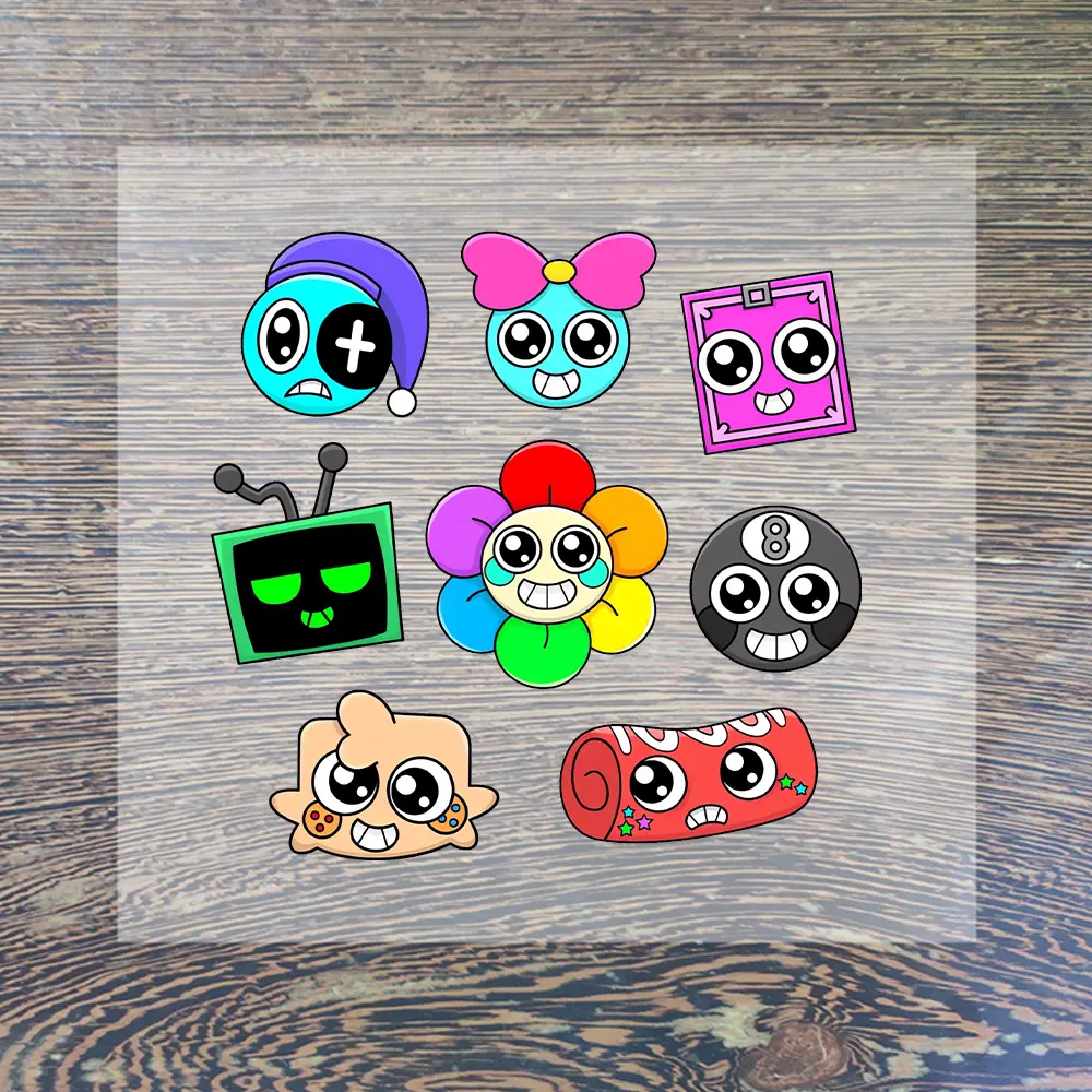 Dandys World Cartoon Iron on Patches for Clothing DIY T-shirt Heat Transfer Anime Stickers Children Clothes Custom Vinyl Sticker