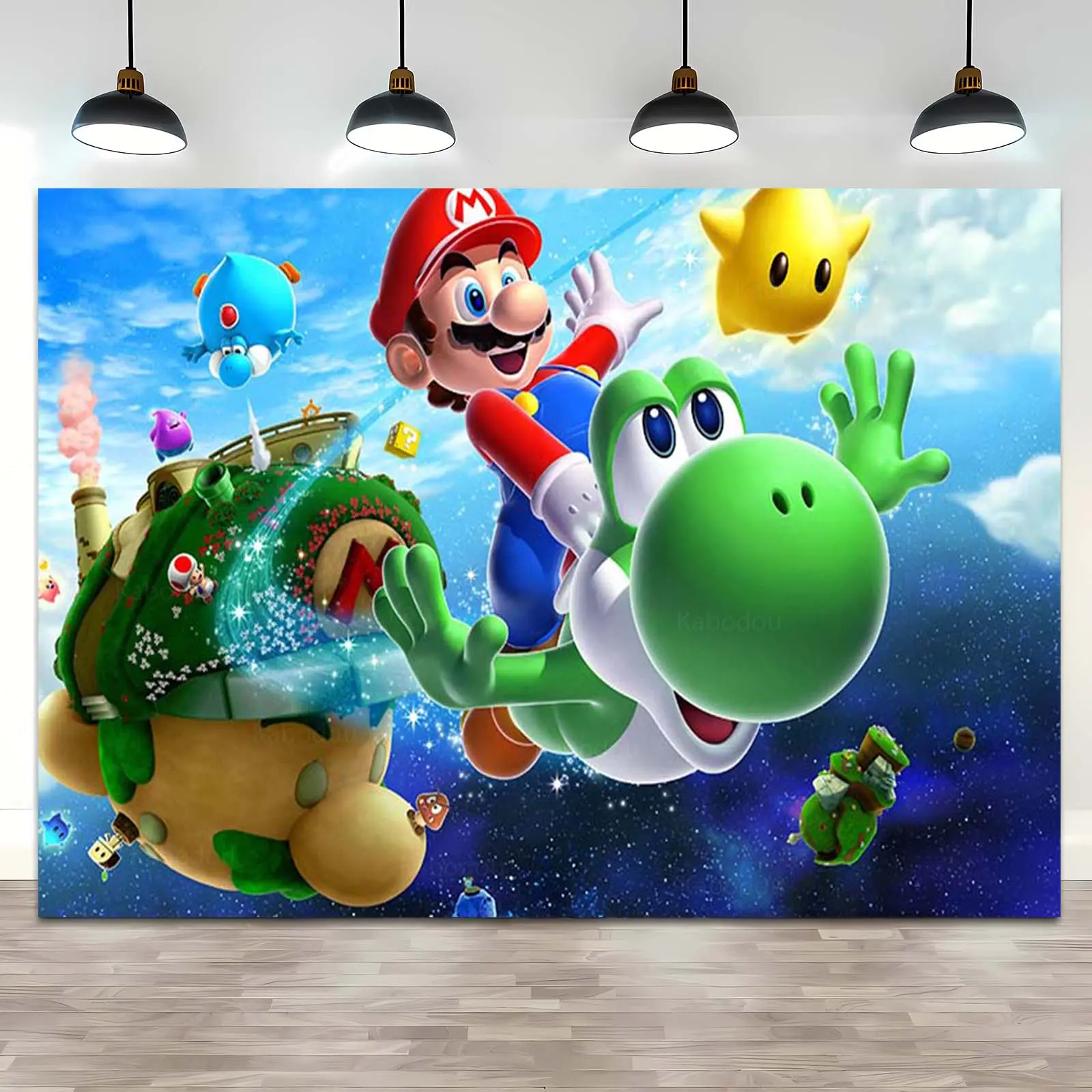 Backdrop Super Marios Boys Marios Bros Birthday Party Photography Background Baby Shower Event Wall Banner Poster Banner Decor