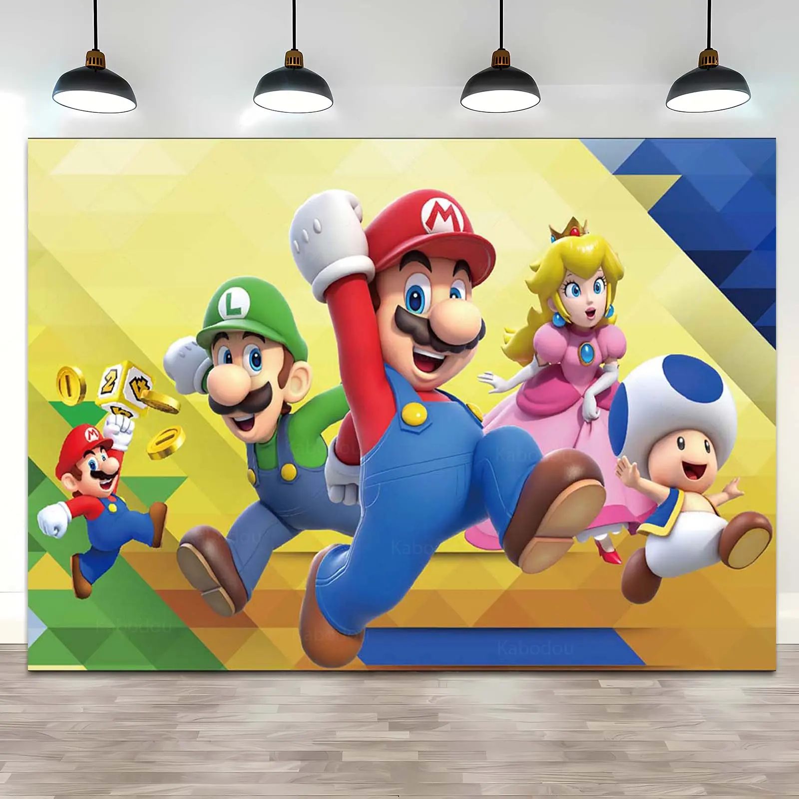 Backdrop Super Marios Boys Marios Bros Birthday Party Photography Background Baby Shower Event Wall Banner Poster Banner Decor
