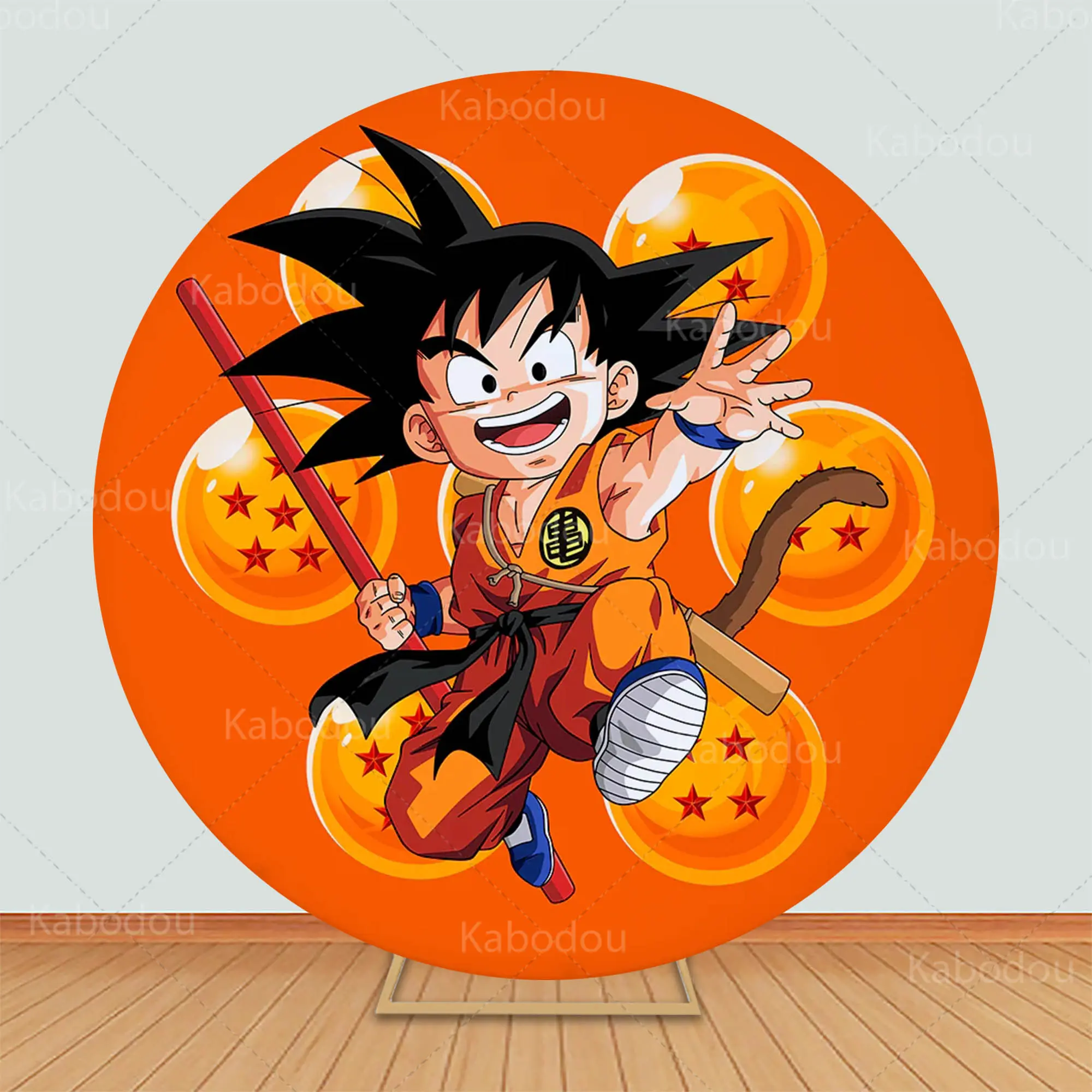 Dragon Ball Round Backdrop Boys Birthday Party Decoration Baby Shower Circle Photography Background Poster Studio Prop