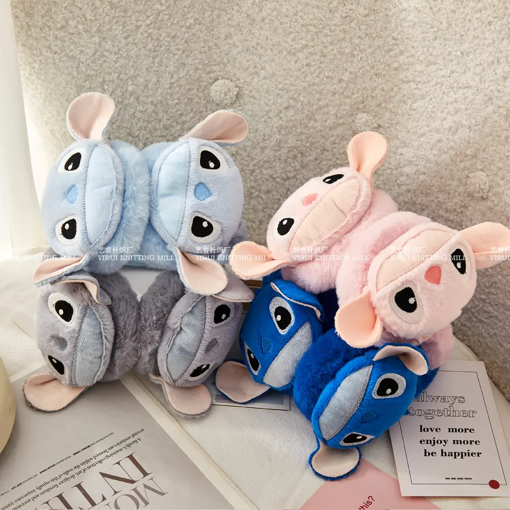 Stitch Plushes Ear Muffs Kids Anime Ear Cover for Winter Boys Girls Outdoors Warm Earmuffs Cold Proof Accessories Children Gift