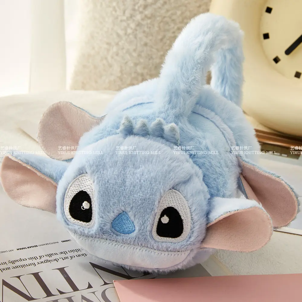 Stitch Plushes Ear Muffs Kids Anime Ear Cover for Winter Boys Girls Outdoors Warm Earmuffs Cold Proof Accessories Children Gift