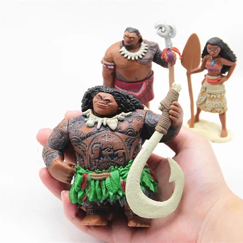 6Pcs/set Cartoon Movie Moana Action Figure Anime Moana Maui Chief Tui Doll Figurines Model Decoration Toys for Festive Gifts