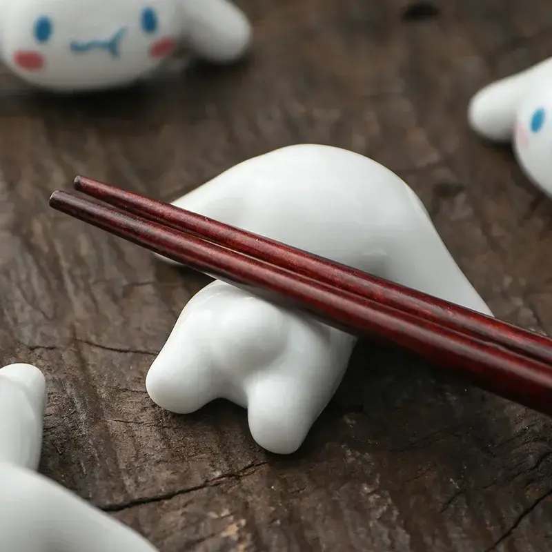 Hello Kitty Chopsticks Pillow Cinnamoroll ceramics Holder cute Home Decoration Chopsticks Forks Holder Chopsticks Holder Gifts