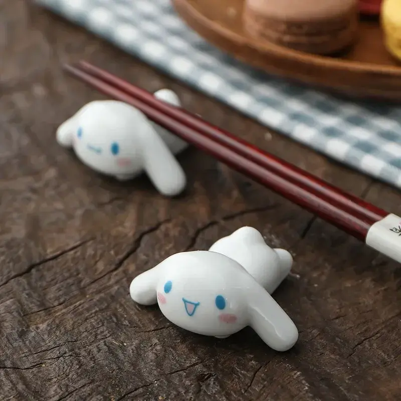 Hello Kitty Chopsticks Pillow Cinnamoroll ceramics Holder cute Home Decoration Chopsticks Forks Holder Chopsticks Holder Gifts