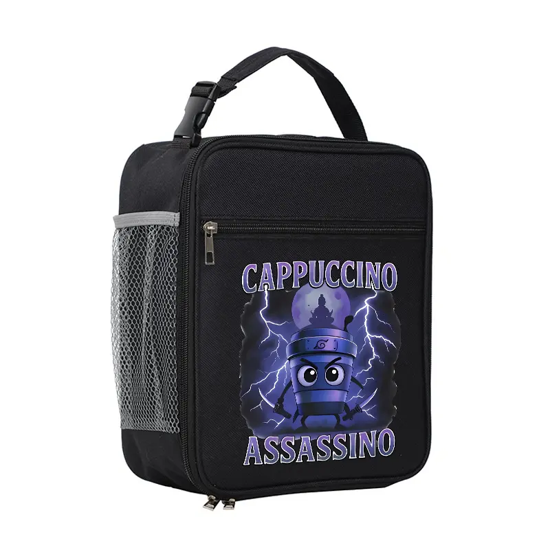 Tralalero Tralala Lunch Bag for Kids Tungtung Sahur Brainrot Student School Food Bento Handbags Picnic Thermal Insulation Pouch