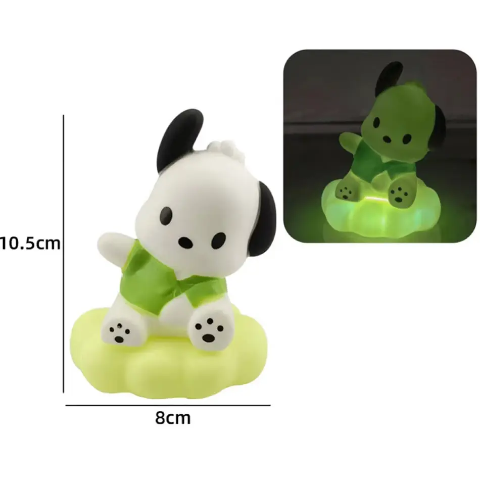 New Japan Style Sanrios Night Light Enamel Cloud Cartoon Kuromi Cinnamoroll Pochacco Small Table Light Illuminating Decoration