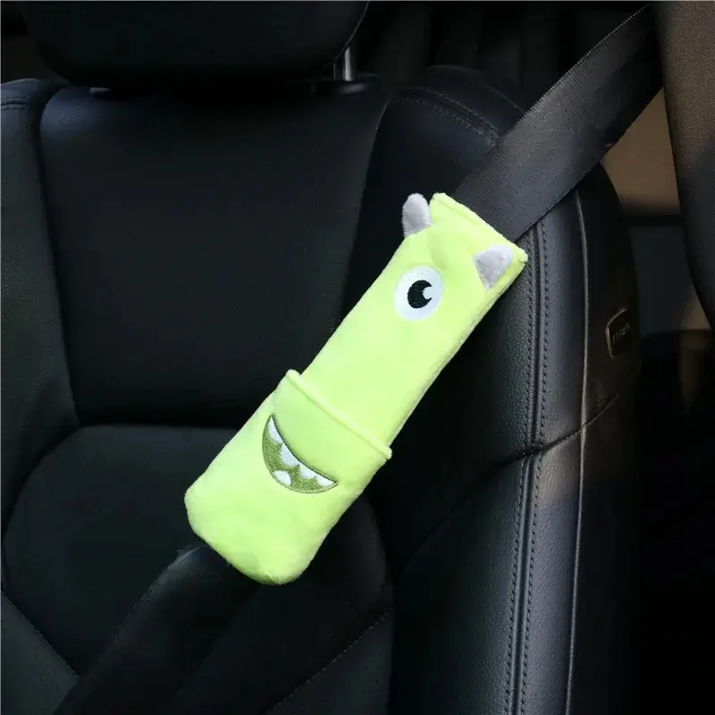 Disney Mickey Seat Belt Shoulder Pads Cute Cartoon Soft Comfortable Universal Auto Seat Belt Protection Accessories Decoration