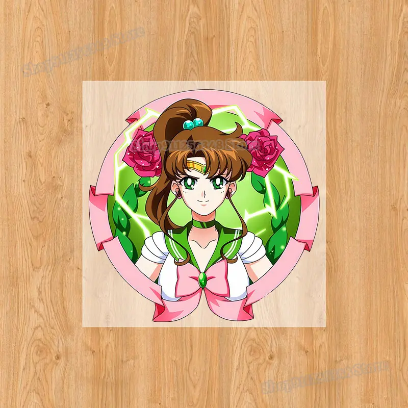 Cartoon Anime Sailors Moon Iron on Patches for Clothes Bags DIY Decals Heat Transfer Stickers T-shirt Hoodie Pants Appliques