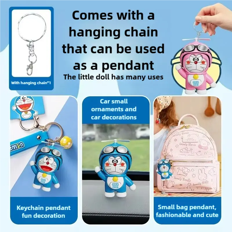 Doraemon Face-changing doll Keychain pendant School bag ornaments Desktop ornaments Pressure-reducing toys Holiday gifts