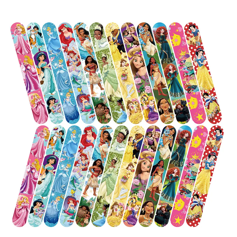 12Pcs/Set Frozen Princess Series Bracelet PVC Snap Circle Cartoon Moana Pat Circle Bracelet Children Fun Gifts Children Toys