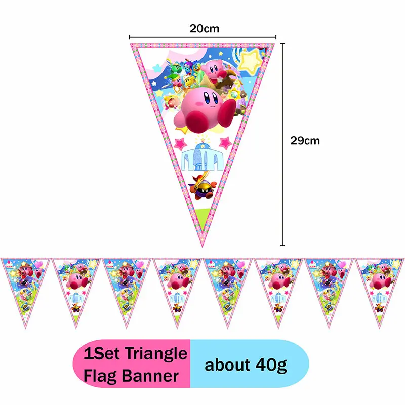 Kirby:Star Allies Theme Party Disposable Tableware Paper Plate Cup Tablecloth Baby Shower Kids Birthday Party Decor Supplies