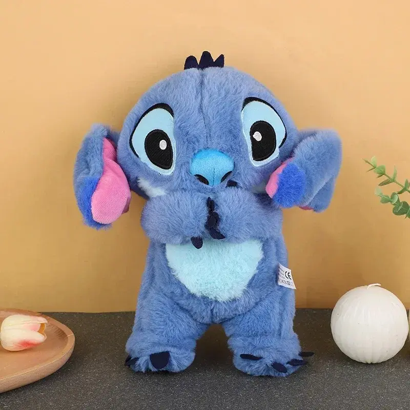 Stitch Plush Doll with Breathing Light & Music - Pink Angel Calming Sleep Aid Toy, Cute Gift for Baby Kids Christmas Birthday