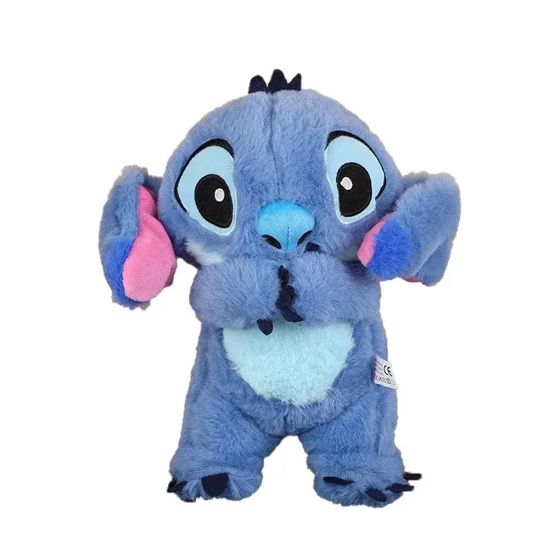 Stitch Plush Doll with Breathing Light & Music - Pink Angel Calming Sleep Aid Toy, Cute Gift for Baby Kids Christmas Birthday