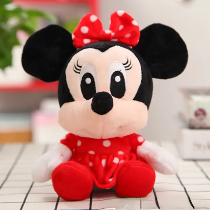 20CM Disney Plush Mickey Mouse Minnie Plush Toy Cartoon Anime Minnie Mouse Stuffed Doll Toys Birthday Christmas Gift for Girl