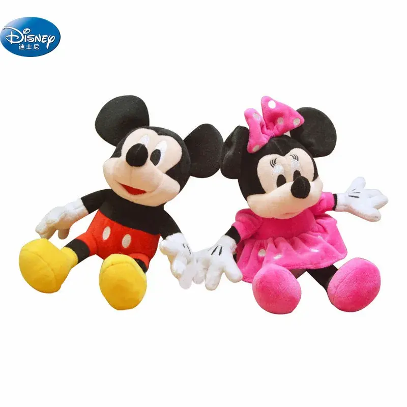 20CM Disney Plush Mickey Mouse Minnie Plush Toy Cartoon Anime Minnie Mouse Stuffed Doll Toys Birthday Christmas Gift for Girl