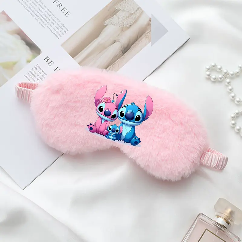 Lilo & Stitch Disney Sleeping Mask Sleeping Blindfold Soft Plush Eye Masks Eye Cover Plush Mask Eyepatch Nap Health Eye Cover