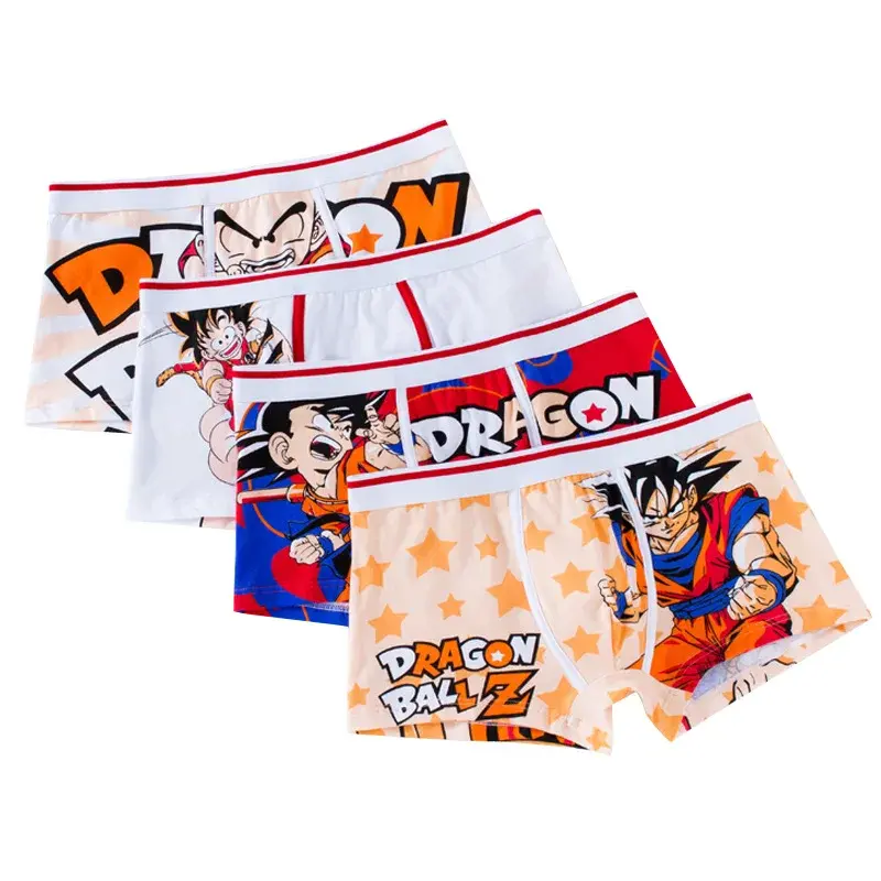 Dragon Ball Men's Panties Anime Cartoon Cotton Boxer Underwear Boxers Fashion Knitting Flexibility Breathable Pouch Underpants