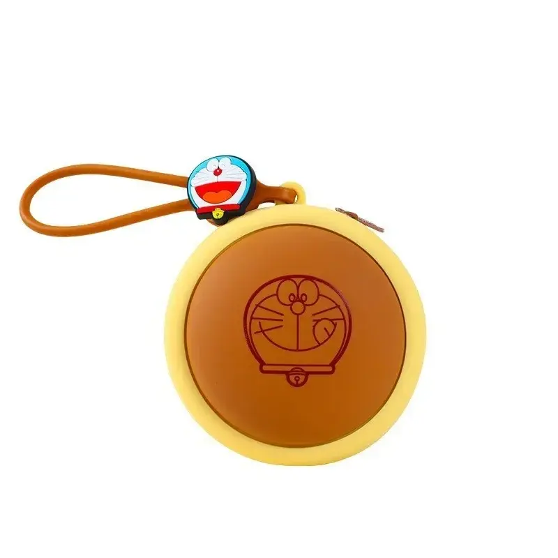2024 New Doraemon Anime CUTE Any Gate Dorayaki Silicone Zero Wallet Cartoon Cute Memory Bread Earphone Storage Bag Birthday Gift
