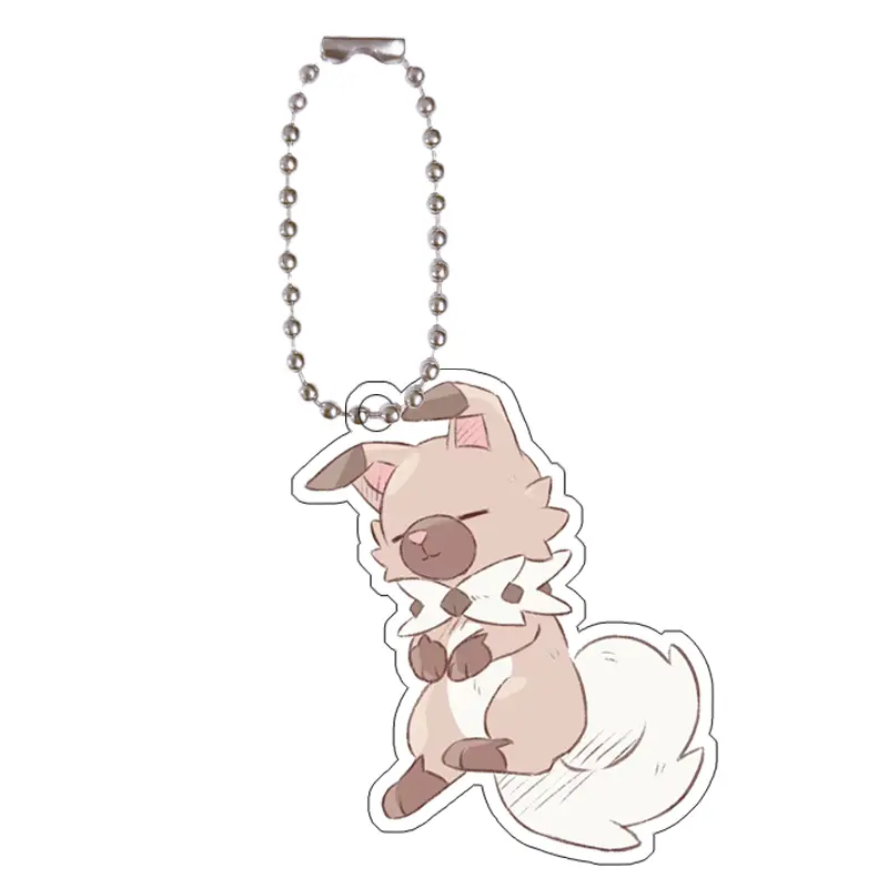 Pokemon Floragato Raichu Rockruff self-Made Cartoon Acrylic Key Chain Backpack Accessories Pendant Anime Classics Collection