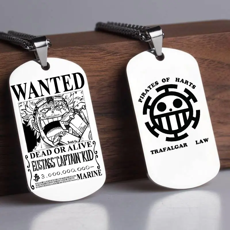 One Piece Pendant Women Necklace Japanese Anime Accessories Cosplay Luffy Zoro Sanji Manga Titanium Jewelry Men Neck Chain Gift