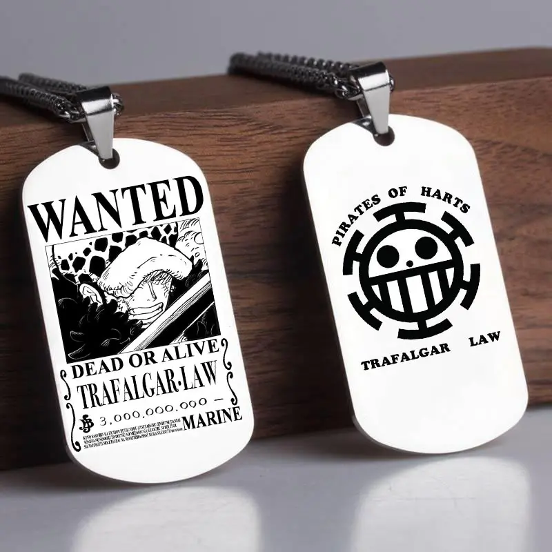 One Piece Pendant Women Necklace Japanese Anime Accessories Cosplay Luffy Zoro Sanji Manga Titanium Jewelry Men Neck Chain Gift