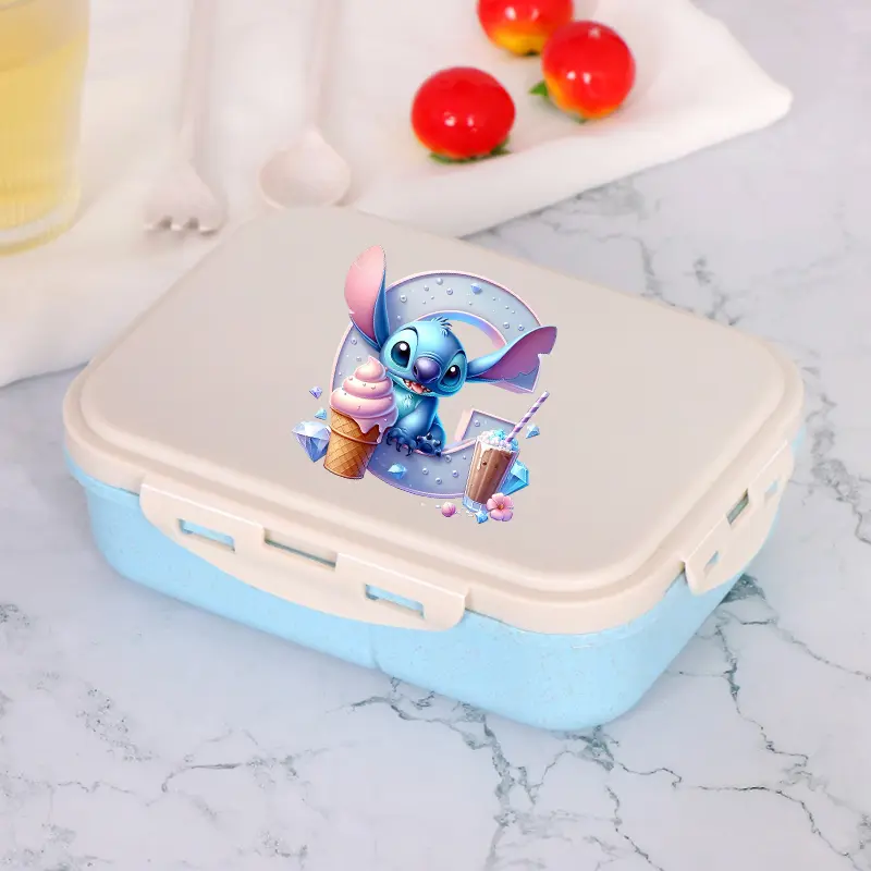 Lilo & Stitch Boy Girl Kawaii Portable Sealed Lunch Box Disney Cartoon Anime Bento Box Large Capacity Picnic Bag Food Container