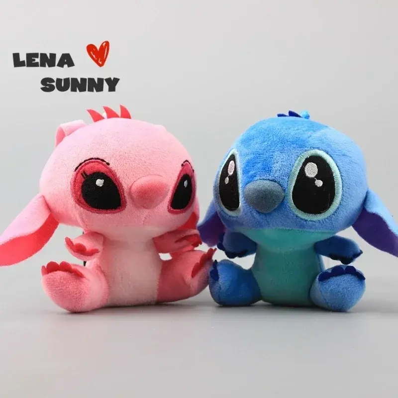 10Pcs/Lot Cute Cartoon Lilo and Stitches Small Pendant Plush Toy,4 10CM Kawaii Plush Keychain Kids Best Chirstmas Gift Toys2025