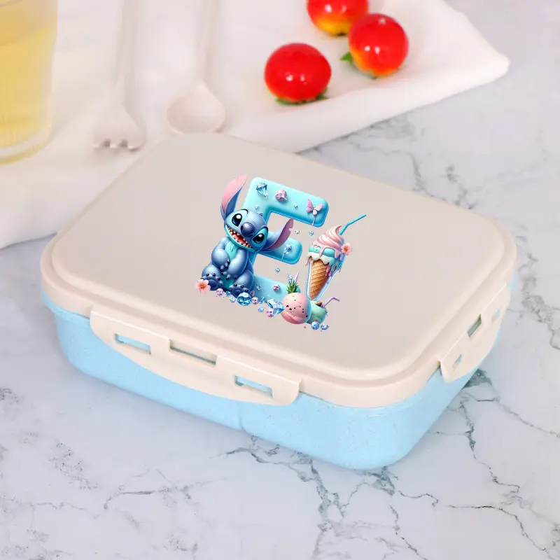 Lilo & Stitch Boy Girl Kawaii Portable Sealed Lunch Box Disney Cartoon Anime Bento Box Large Capacity Picnic Bag Food Container