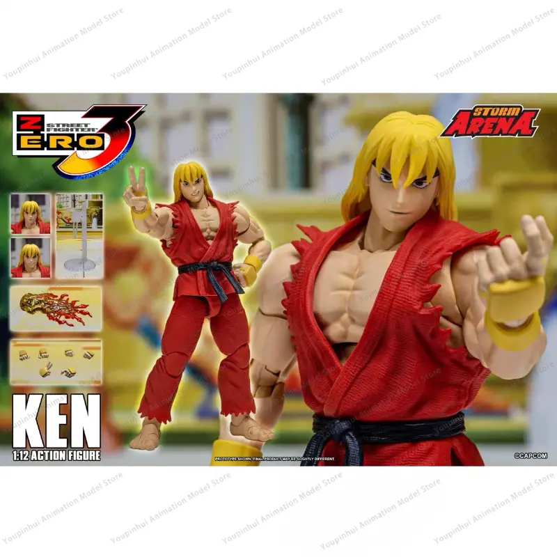 STORM ARENA 1/12 SFSA01 Street Fighter ZERO3 Young Street Fighter 3 Ken Collection of Action Figures Send Within 24 Hours