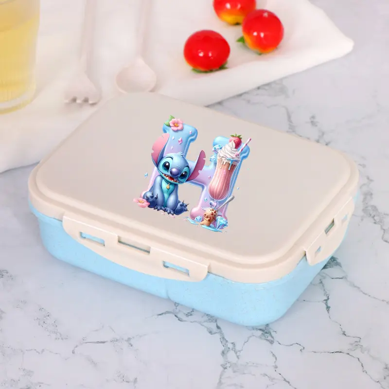 Lilo & Stitch Boy Girl Kawaii Portable Sealed Lunch Box Disney Cartoon Anime Bento Box Large Capacity Picnic Bag Food Container