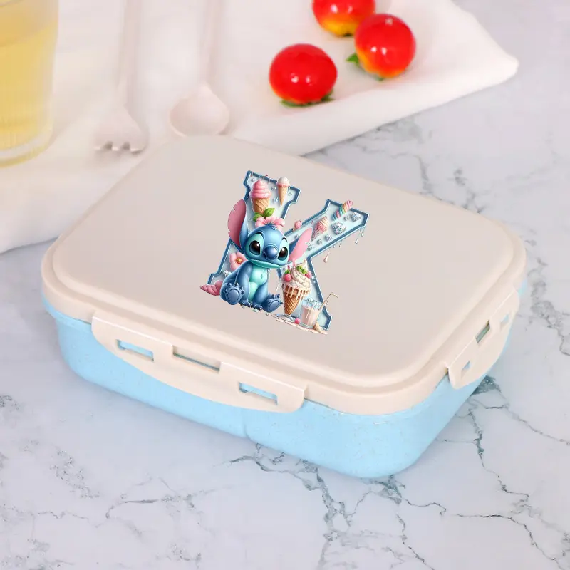 Lilo & Stitch Boy Girl Kawaii Portable Sealed Lunch Box Disney Cartoon Anime Bento Box Large Capacity Picnic Bag Food Container