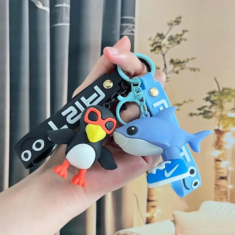 Italian Brainrot Keyring Tung Tung Tung Sahur Tralalelo Tralala Key Ring Anime Keychain Kids Key Chain Funny Bag Pendant Gift