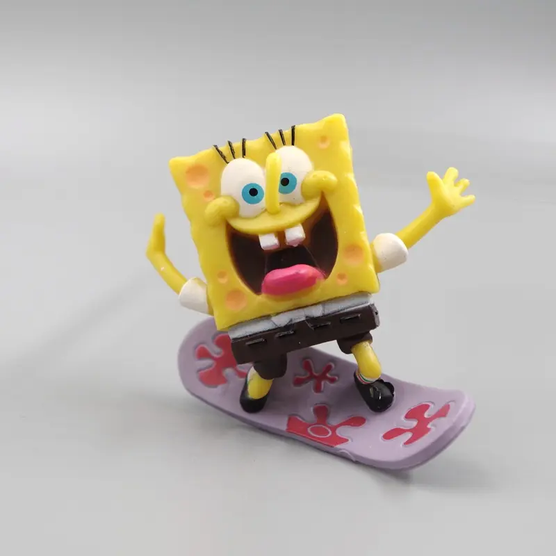 8pcs SpongeBob Cake Decoration Ornaments Patrick Anime Dolls Bake Cake Toppers Accessories Kids Kawaii Birthday Party Cake Decor