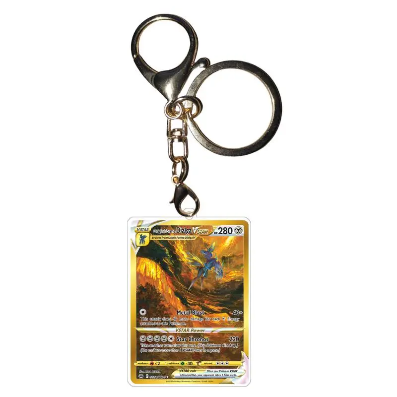 Arceus Keychains Giratina Lugia Dialga Palkia Ptcg Small Card Diy Acrylic Action Toy Figures Anime Game Collection Pendant Gift
