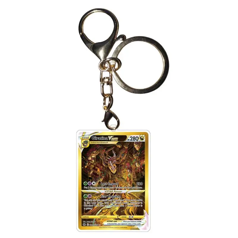 Arceus Keychains Giratina Lugia Dialga Palkia Ptcg Small Card Diy Acrylic Action Toy Figures Anime Game Collection Pendant Gift