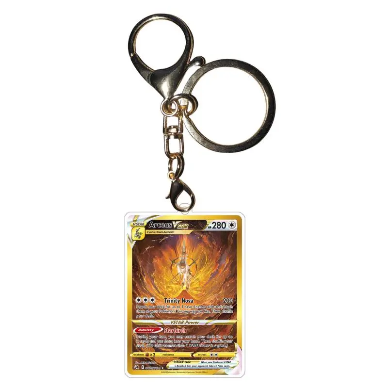 Arceus Keychains Giratina Lugia Dialga Palkia Ptcg Small Card Diy Acrylic Action Toy Figures Anime Game Collection Pendant Gift