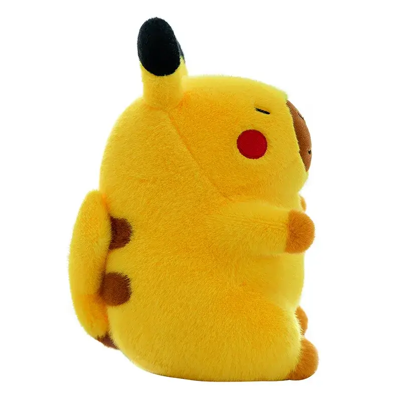 Cartoon Cute Pokemon Pikachu Capybara Plush Doll Toy Anime Pikachu Puffer Fish Capybara Pillow Doll Children's Birthday Gift Toy