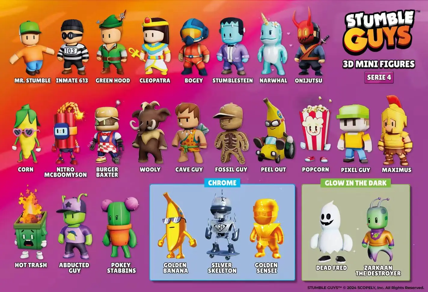 Series 4 Original Stumble Guys Action Figure Anime PVC Game Model Statue Multiplayer Type Collection Toy Kids Birthday Gifts