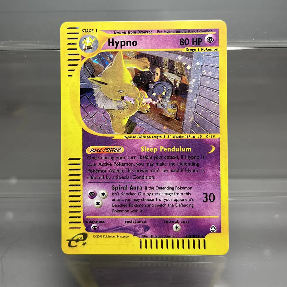 PKM Cards Tyranitar Gengar Nidoking Single Foil Cards Aquapolis Espeon Hypno Classic Game Collection Cards PTCG Proxy Cards