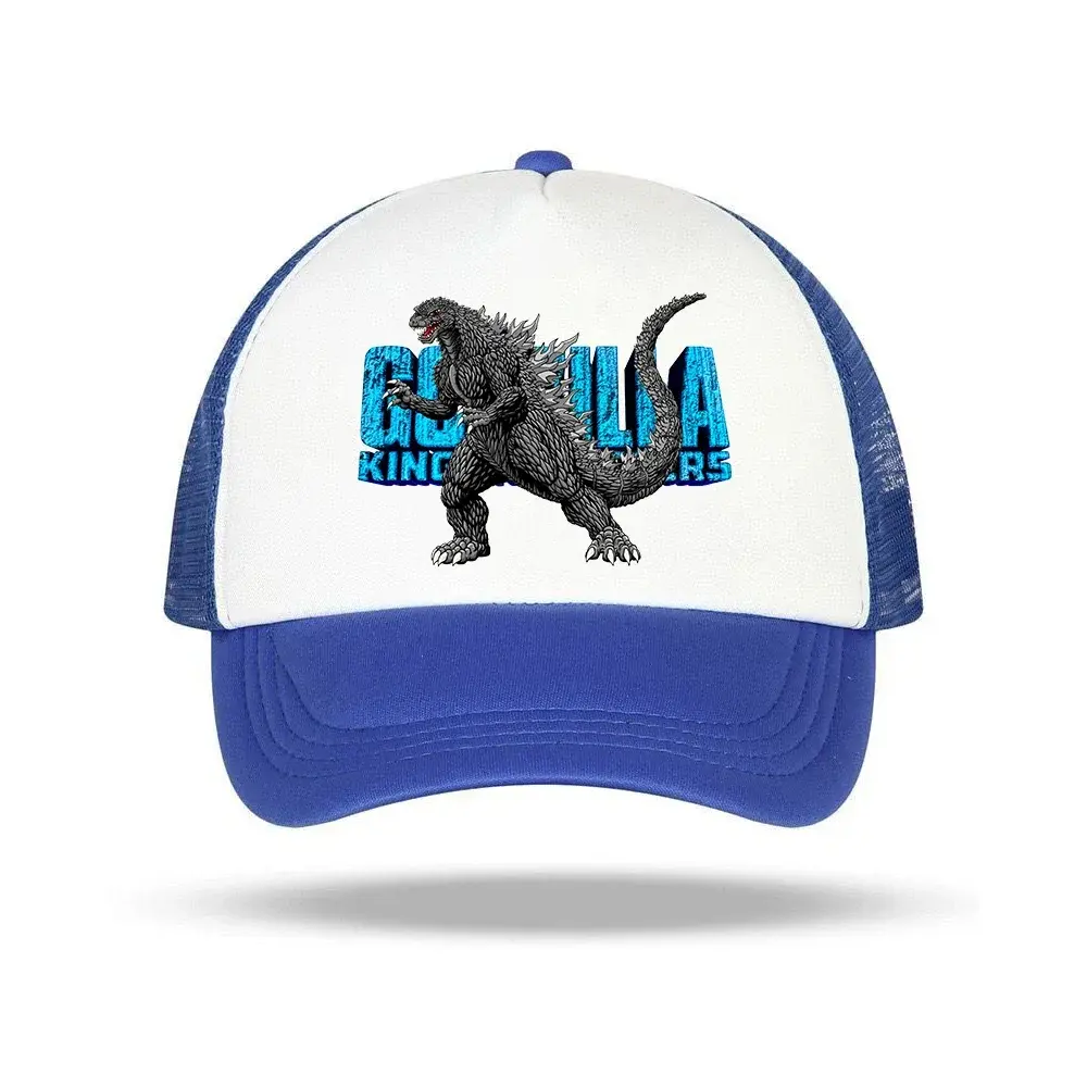 Godzilla Vs Kong Baseball Cap movie Anime Cartoon Print Adjustable Net Mesh Sunscreen Hats Fashion Boys Girl Childern adult Gift
