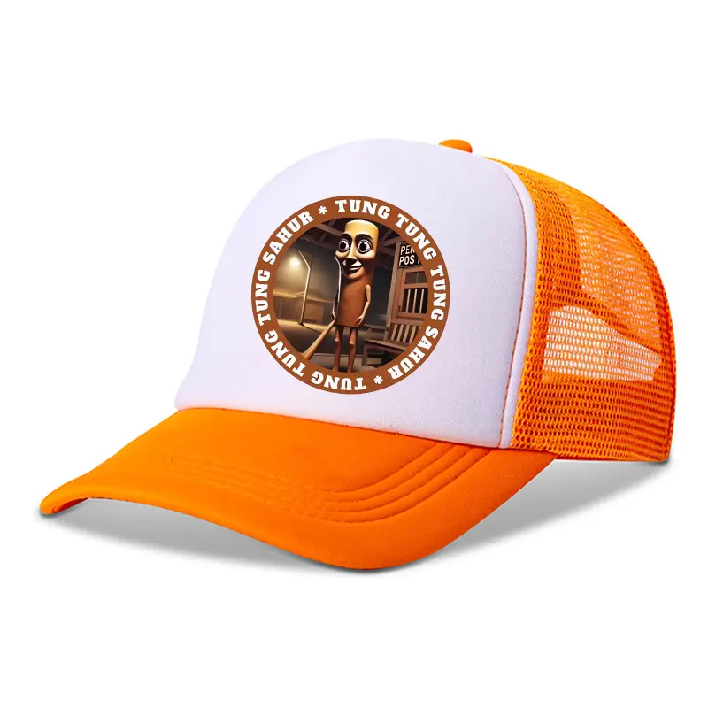 New Italian Brainrot Child Baseball Caps Summer Outdoor Sun Hat Kids Cartoon Printed Hat Adjustable Peaked Cap Children Gifts