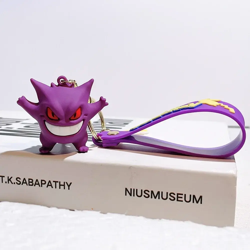 Pokemon Keychain Pikachu Anime Action Figure Toy Kawaii Cartoon Fashion Charmander Psyduck Doll Keyring Car Bag Pendant Kid Gift