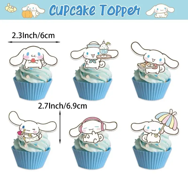Cinnamoroll Balloon Set Children's Birthday Party DIY Decoration Accessories Cute Cartoon Theme Banner Cake Festive Atmosphere