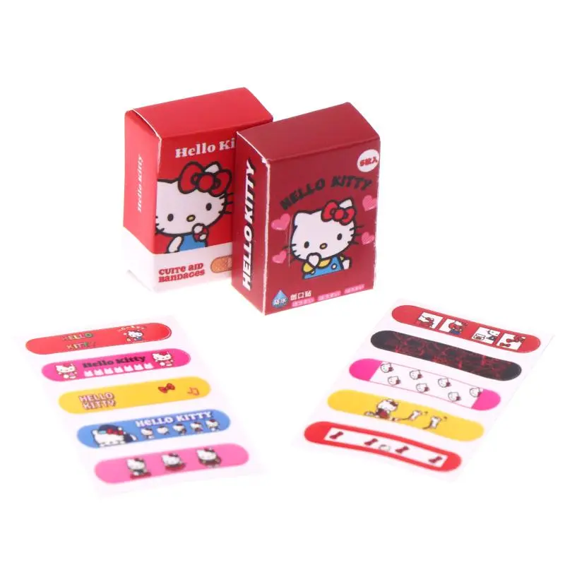 Sanrio KT Cat 1:12 Dollhouse Bandaid Miniature Hello Kitty Boxed Bandaid Model Decor Toy Doll House Accessories