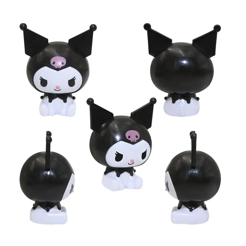 Sanrio Kuromi Cinnamoroll Pachacco Model Anime Cartoon Birthday Cake Topper Children's Toy Gift Cake Decoration