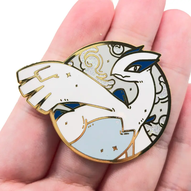 New Pokemon Anime Lugia Enamel Pin Collect Badge Lapel Brooch Jeans Ornament Accessories Kids Friends Birthday Gifts
