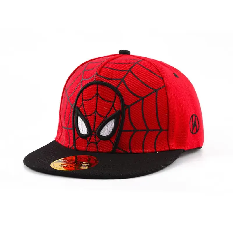 Spiderman Cartoon Baby Hat for Kids Baseball Cap Boys Girls Snapback Hip Hop Hats Child Toddler Cap Adjustable Headwear 3-6Y